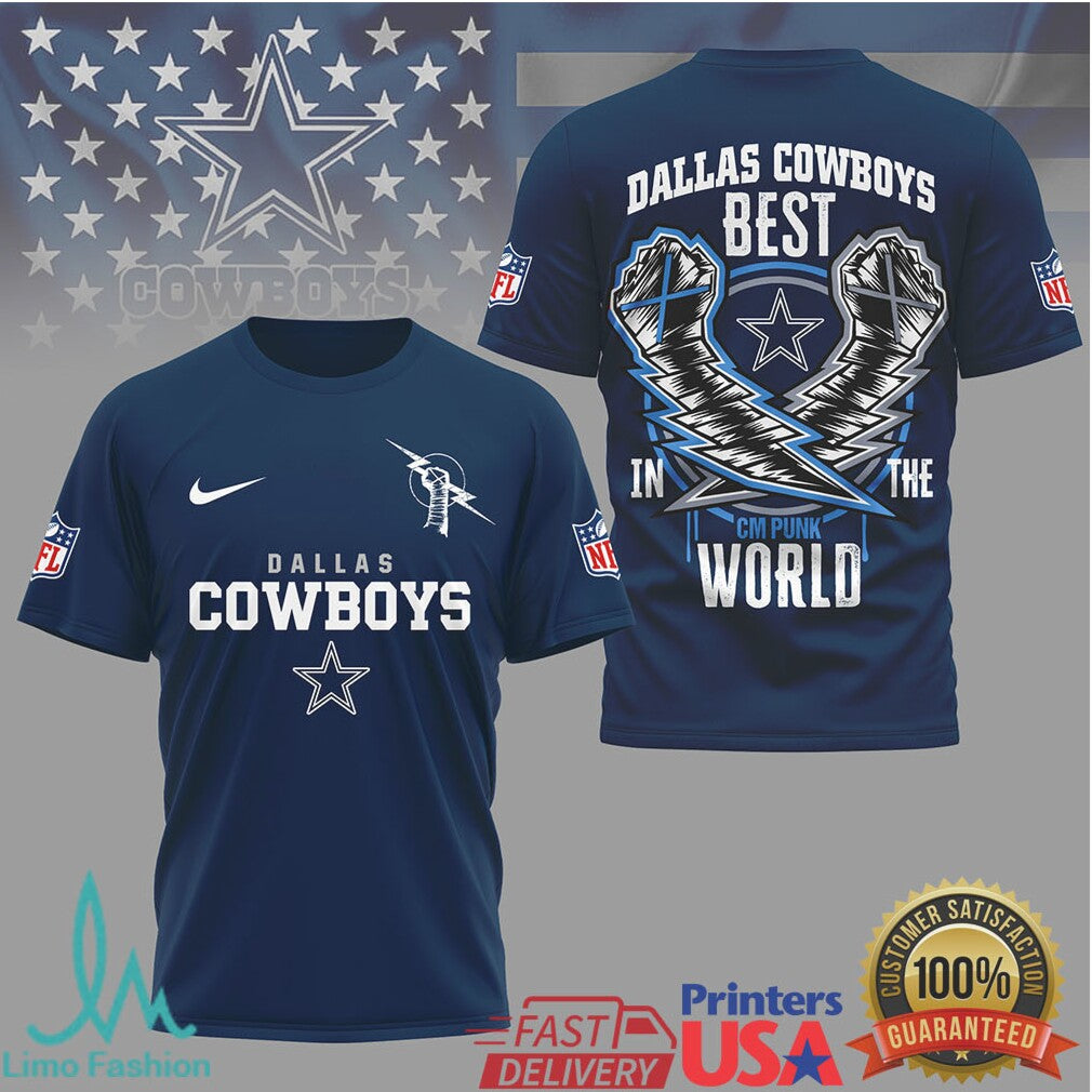 Dallas Cowboys CM Punk Best In The World NFL Fan T Shirt - Limotees LLC