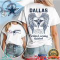 Dallas Cowboys CNA Heart & Angel Wings T Shirt Nursing Assistant Star - Limotees LLC