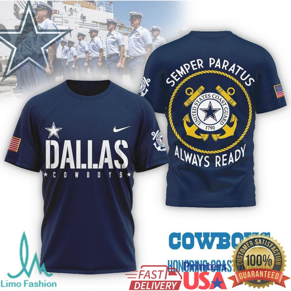Dallas Cowboys Coast Guard Always Ready T Shirt - Limotees LLC
