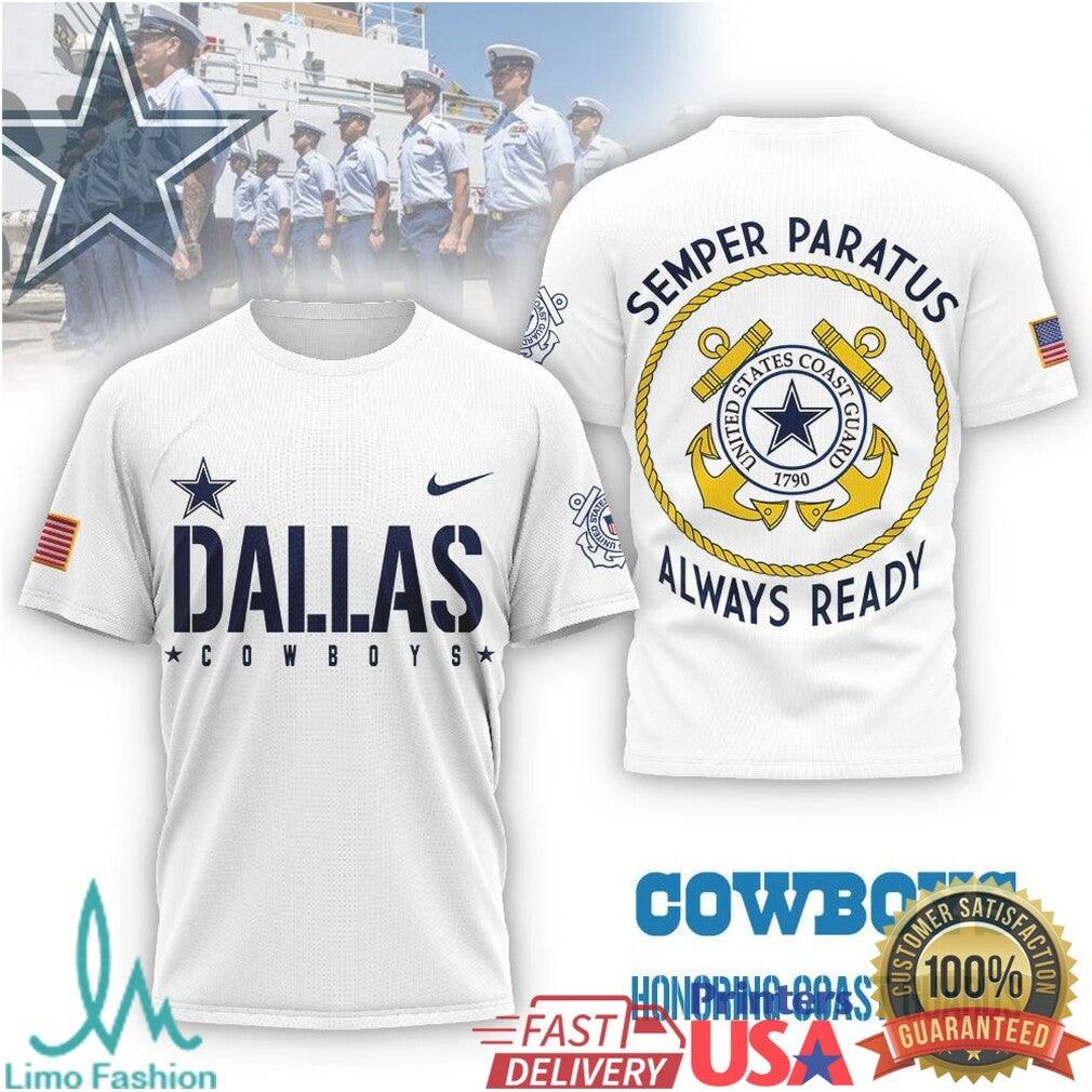 Dallas Cowboys Coast Guard Always Ready T Shirt - Limotees LLC