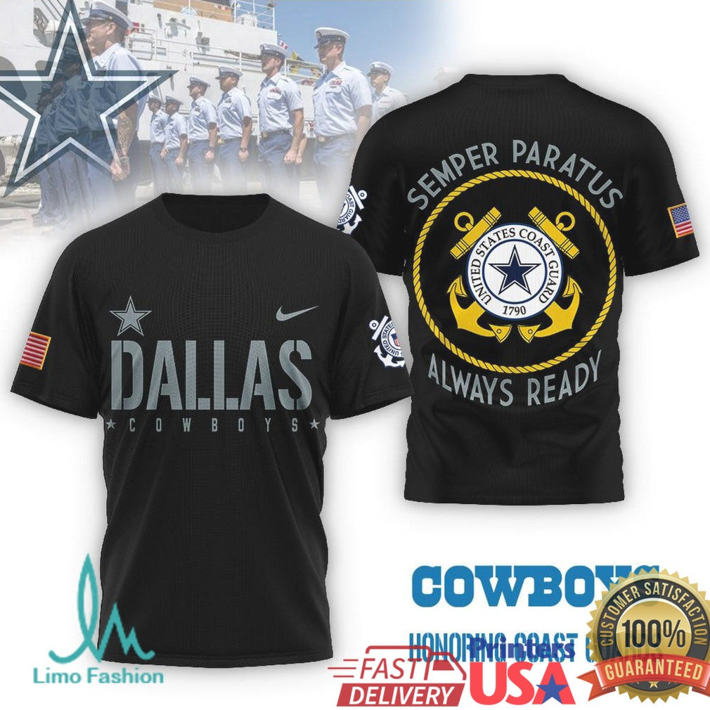 Dallas Cowboys Coast Guard Always Ready T Shirt - Limotees LLC