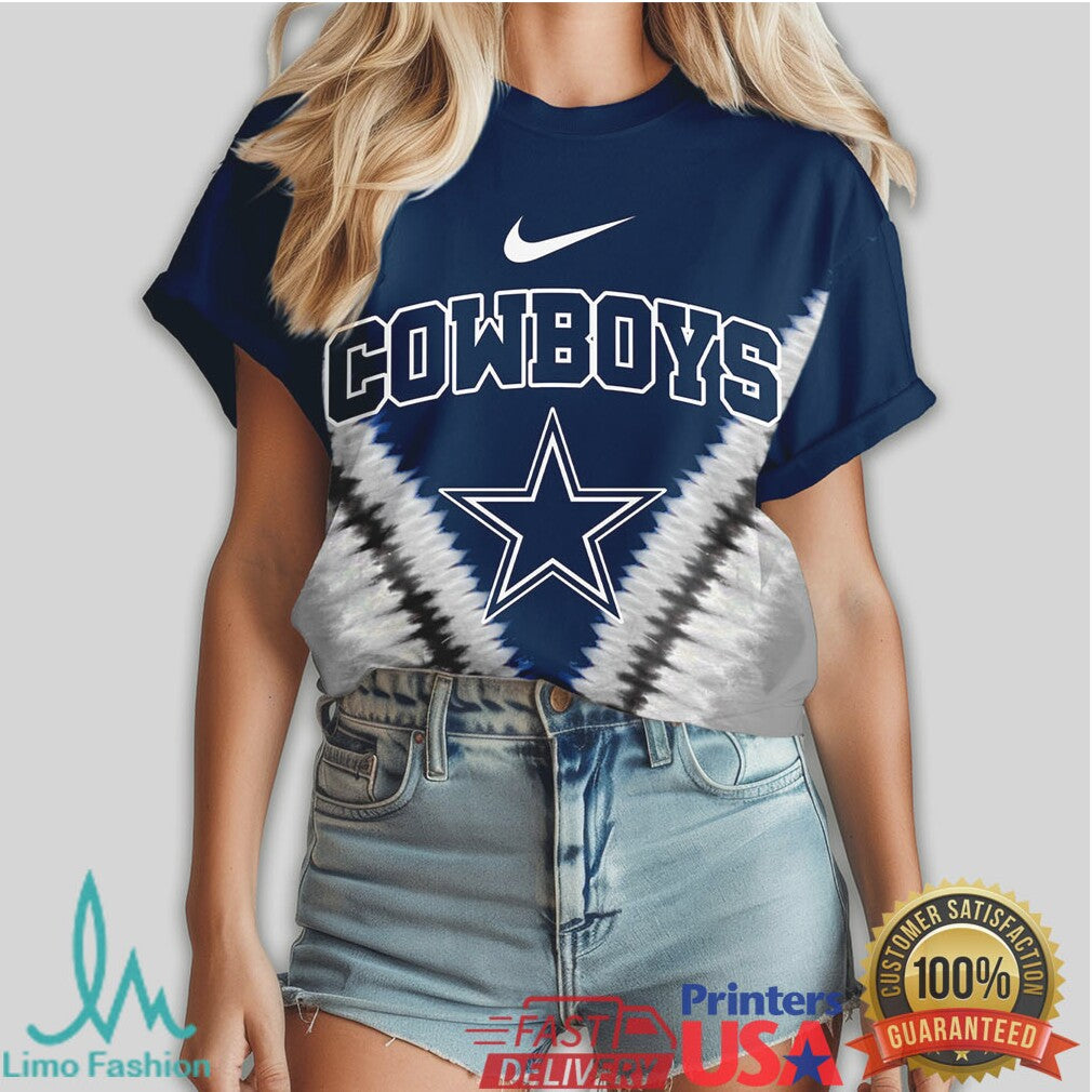 Dallas Cowboys DNA Star Graphic Navy & Silver Fan T Shirt - Limotees LLC