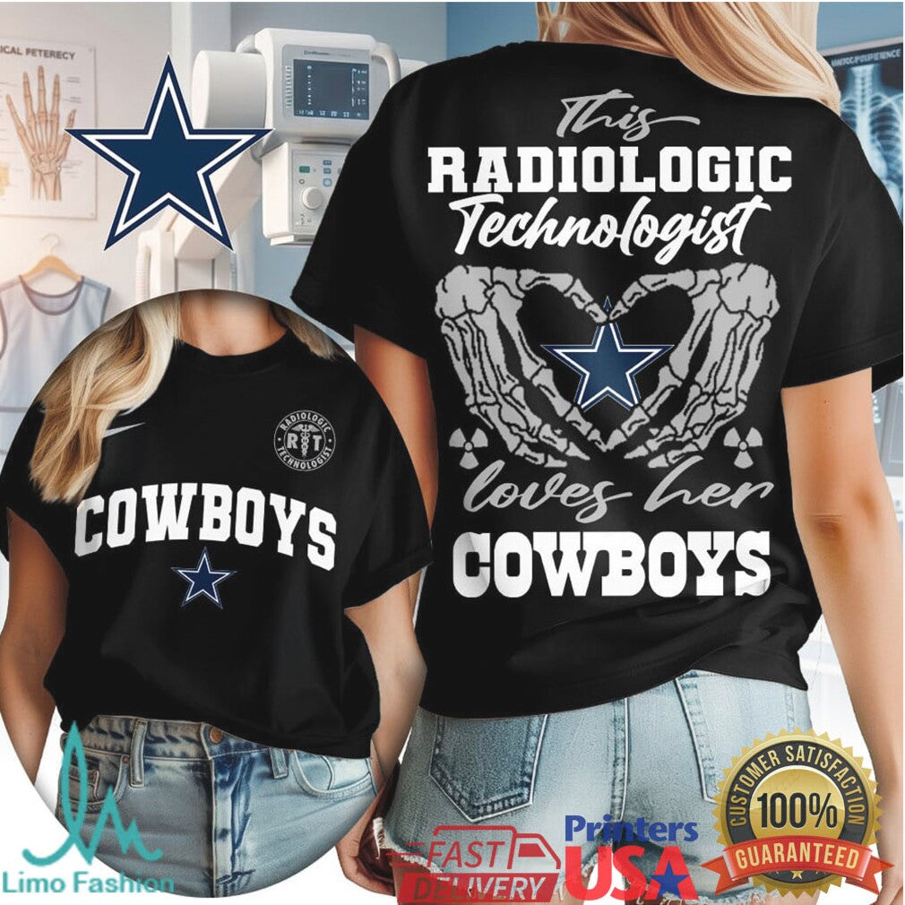 Dallas Cowboys Football This Radiologic Technologist Loves Her Cowboys Women Fans Retro T Shirt