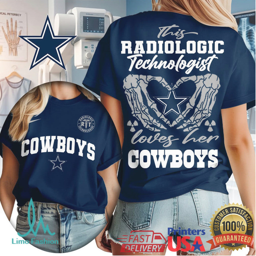 Dallas Cowboys Football This Radiologic Technologist Loves Her Cowboys Women Fans Retro T Shirt