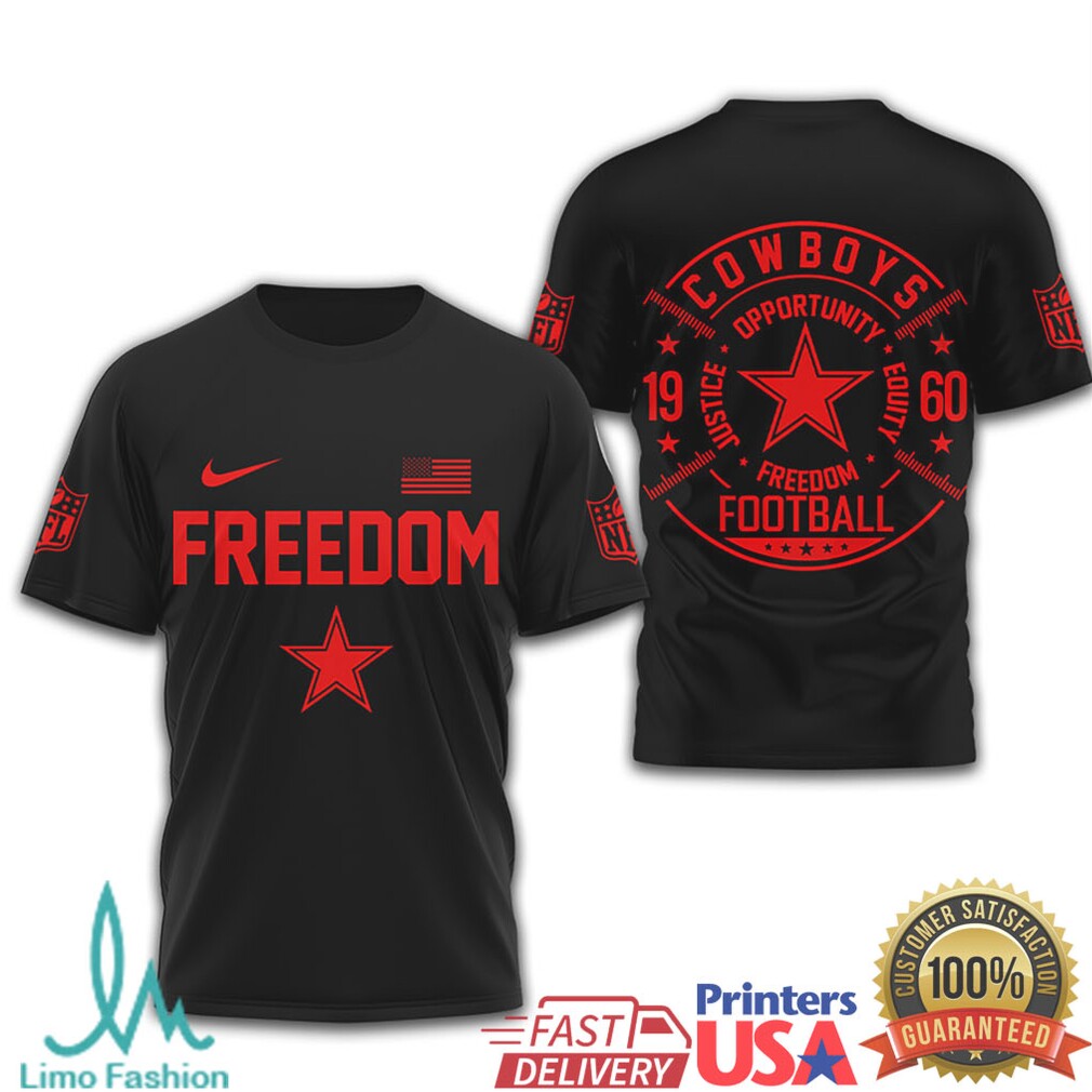 Dallas Cowboys Freedom Football Star Graphic Performance T Shirt - Limotees LLC