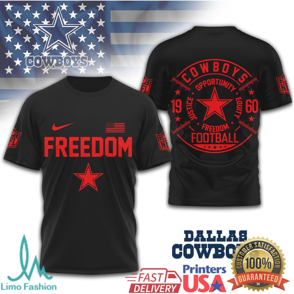 Dallas Cowboys Freedom Football Star Graphic Performance T Shirt - Limotees LLC