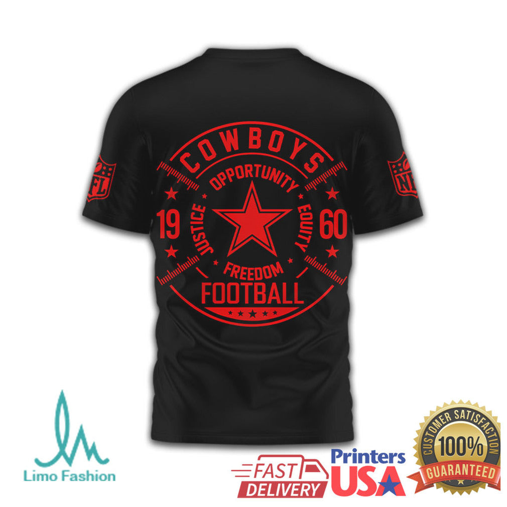 Dallas Cowboys Freedom Football Star Graphic Performance T Shirt - Limotees LLC