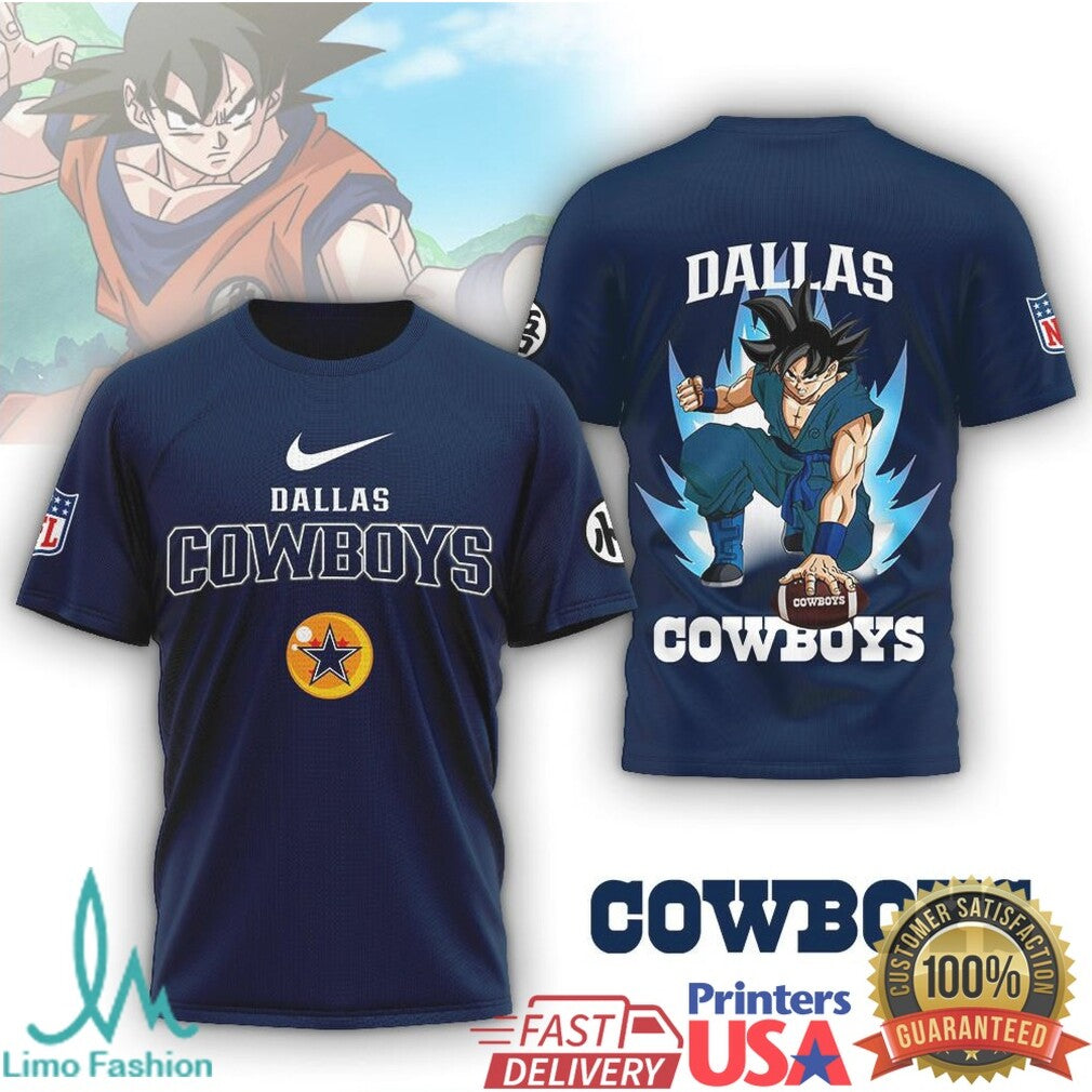 Dallas Cowboys Goku Dragon Ball Anime Football Sports T Shirt - Limotees LLC