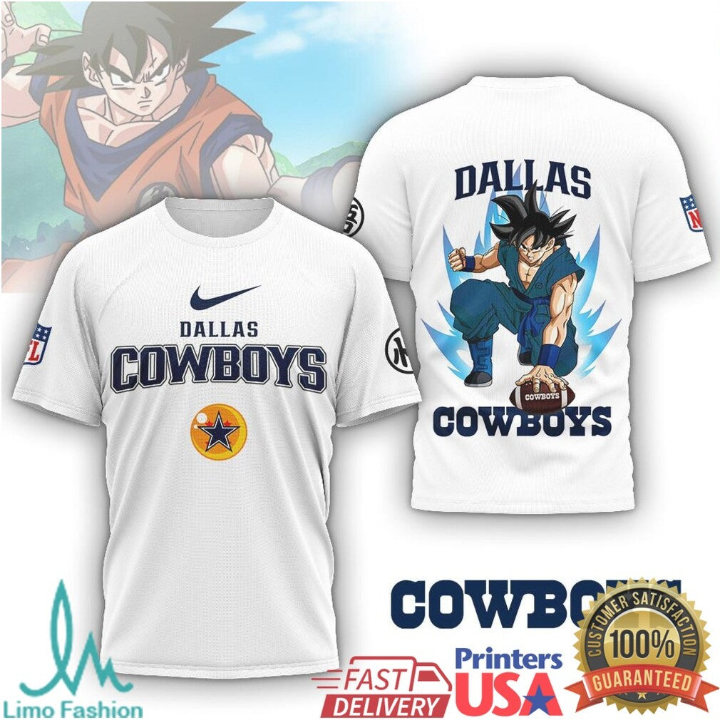 Dallas Cowboys Goku Dragon Ball Anime Football Sports T Shirt - Limotees LLC