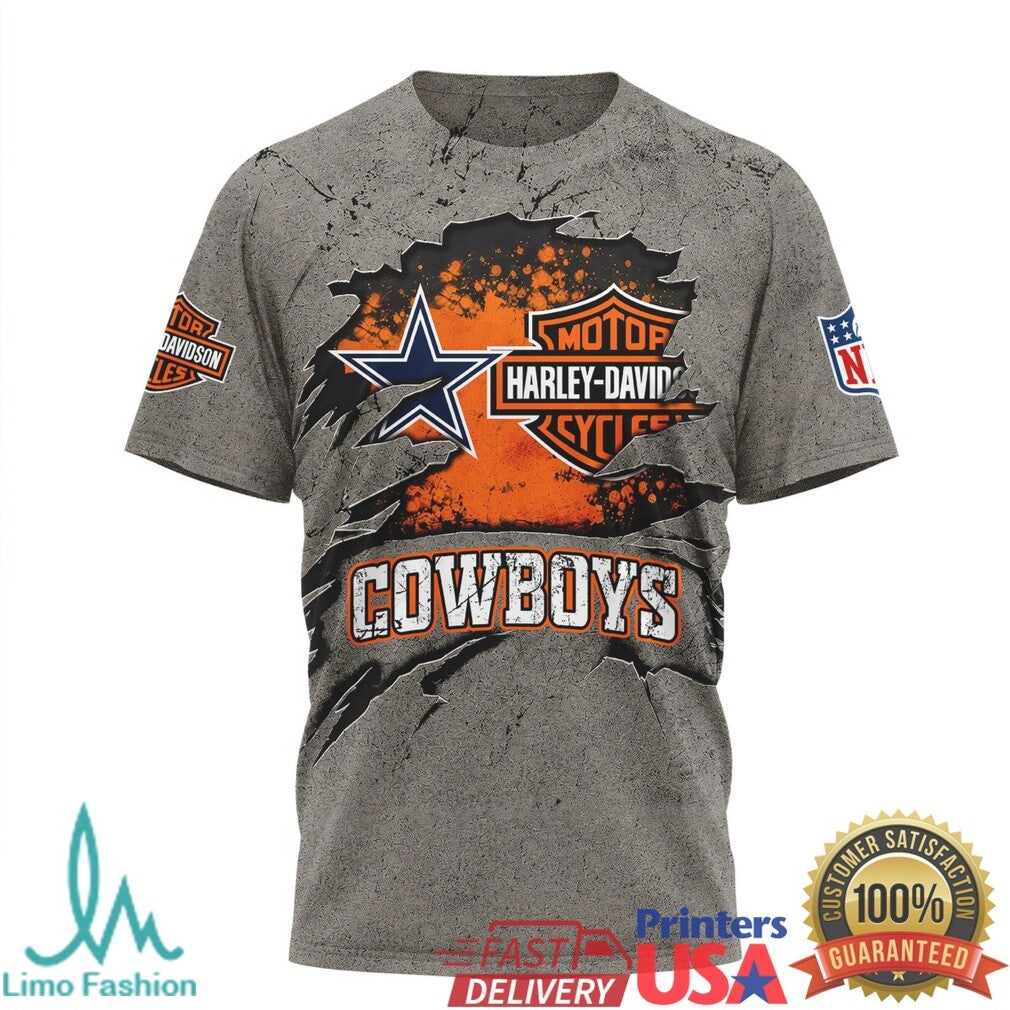 Dallas Cowboys Harley Davidson For Life T Shirt - Limotees LLC