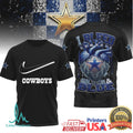 Dallas Cowboys “I Bleed Silver & Blue” Heart Graphic T Shirt - Limotees LLC