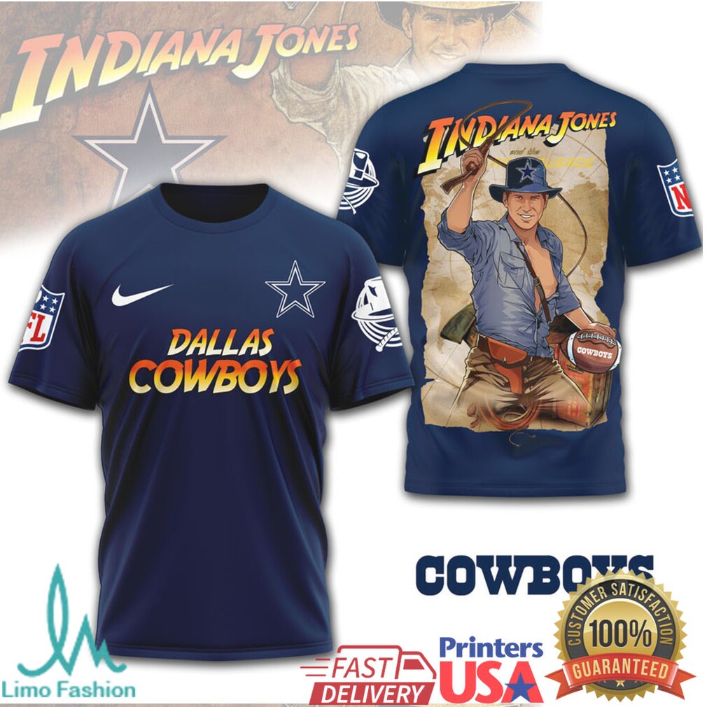 Dallas Cowboys Indiana Jones Adventure Series Crossover T Shirt - Limotees LLC