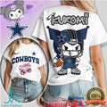 Dallas Cowboys Kuromi NFL Sanrio Star Aesthetic Tee - Limotees LLC