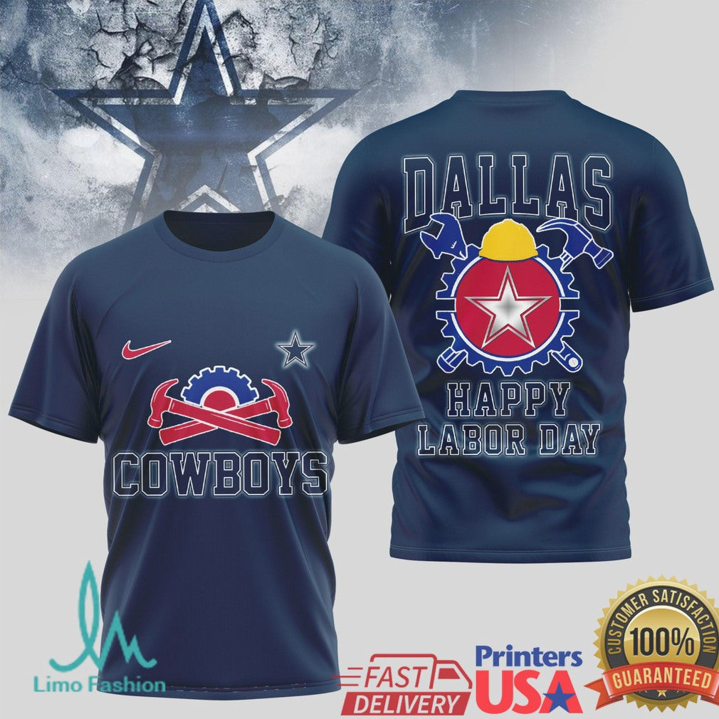 Dallas Cowboys Labor Day Star Blue Collar Union T Shirt - Limotees LLC
