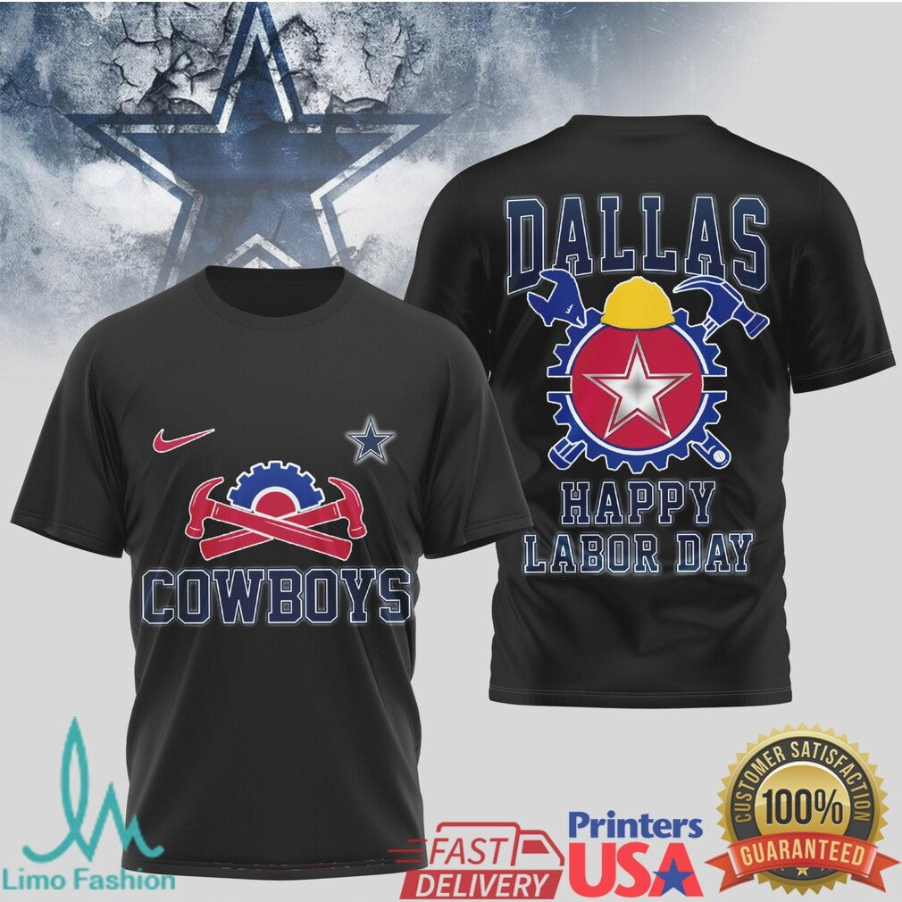 Dallas Cowboys Labor Day Star Blue Collar Union T Shirt - Limotees LLC