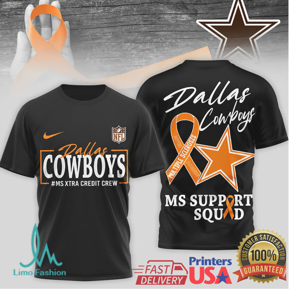 Dallas Cowboys MS Support Squad Multiple Sclerosis Awareness T Shirt - Limotees LLC