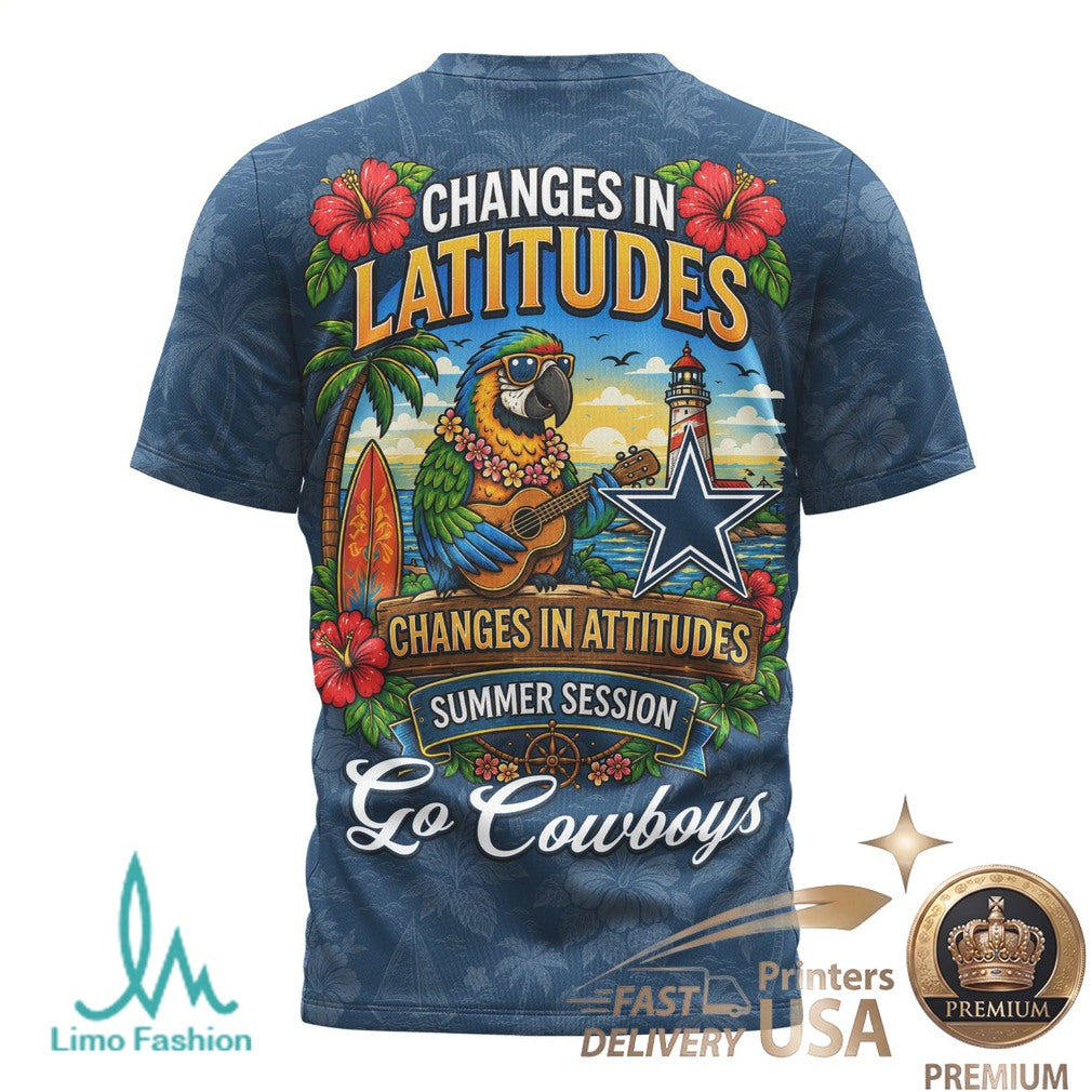Dallas Cowboys Margaritaville Changes In Latitudes Summer Session T Shirt - Limotees LLC