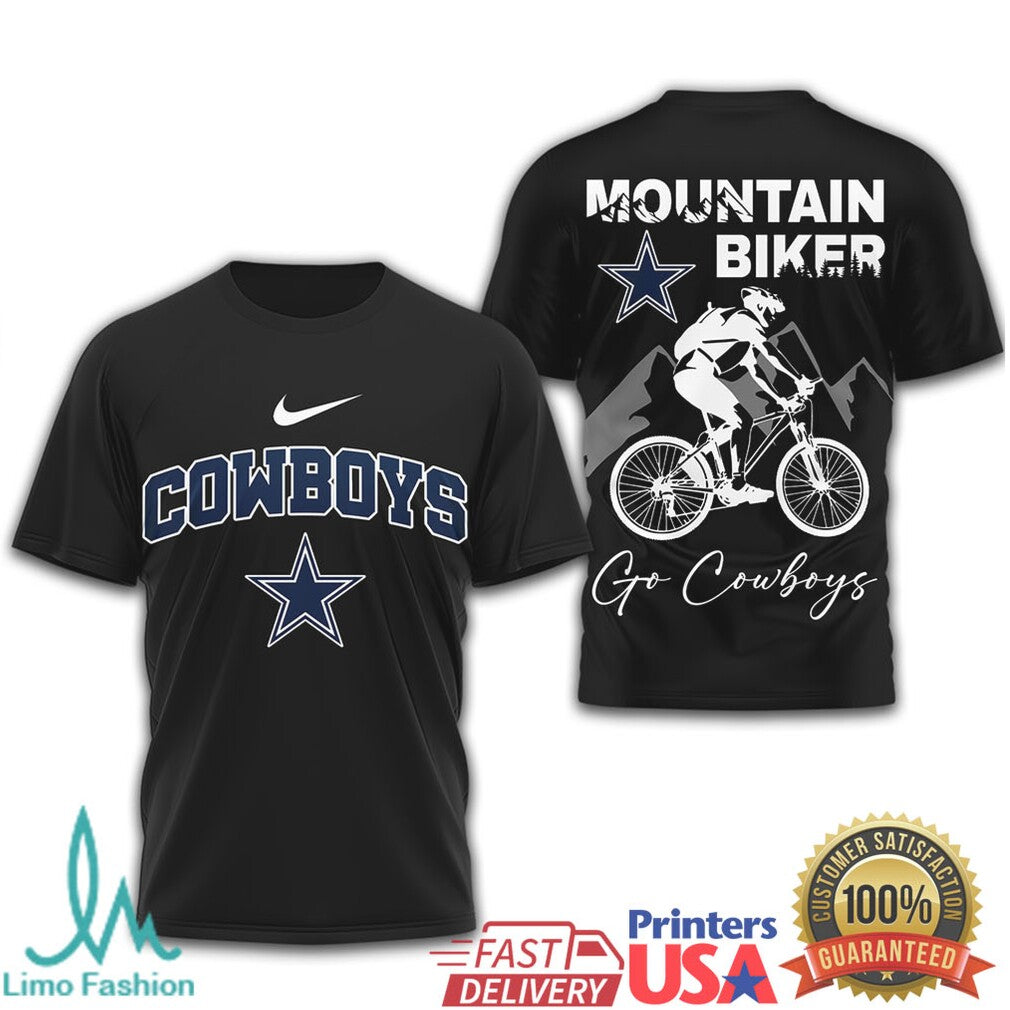 Dallas Cowboys Mountain Biker Apparel Go Cowboys MTB Training Shirt - Limotees LLC