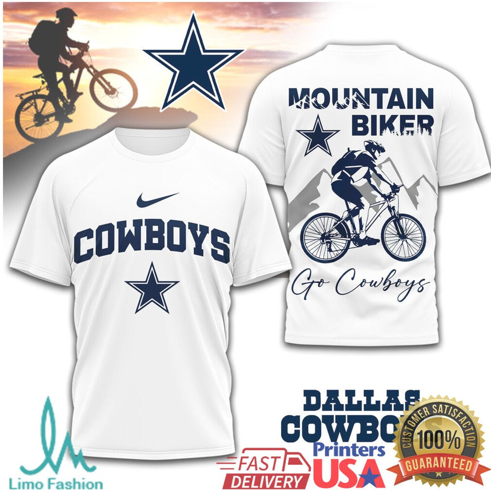 Dallas Cowboys Mountain Biker Apparel Go Cowboys MTB Training Shirt - Limotees LLC