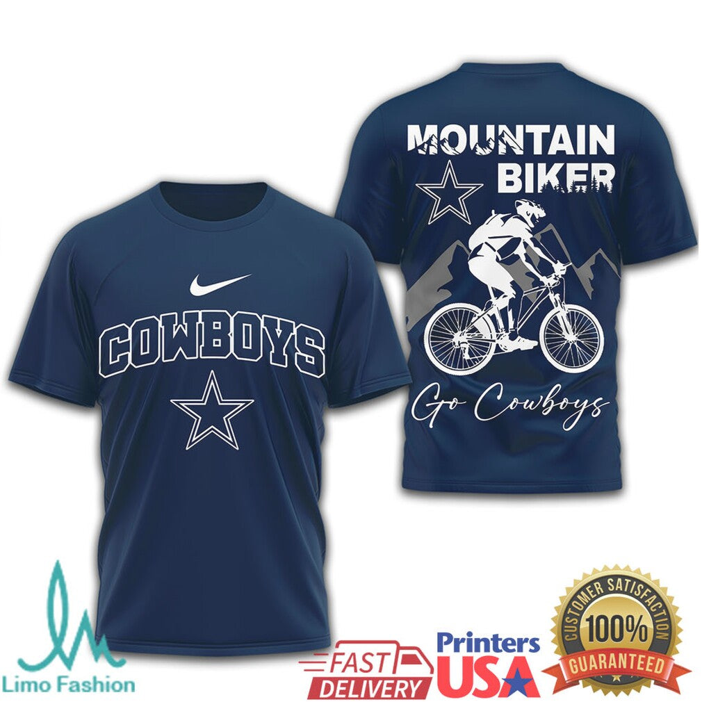 Dallas Cowboys Mountain Biker Performance Tee Go Cowboys Fan Gift - Limotees LLC