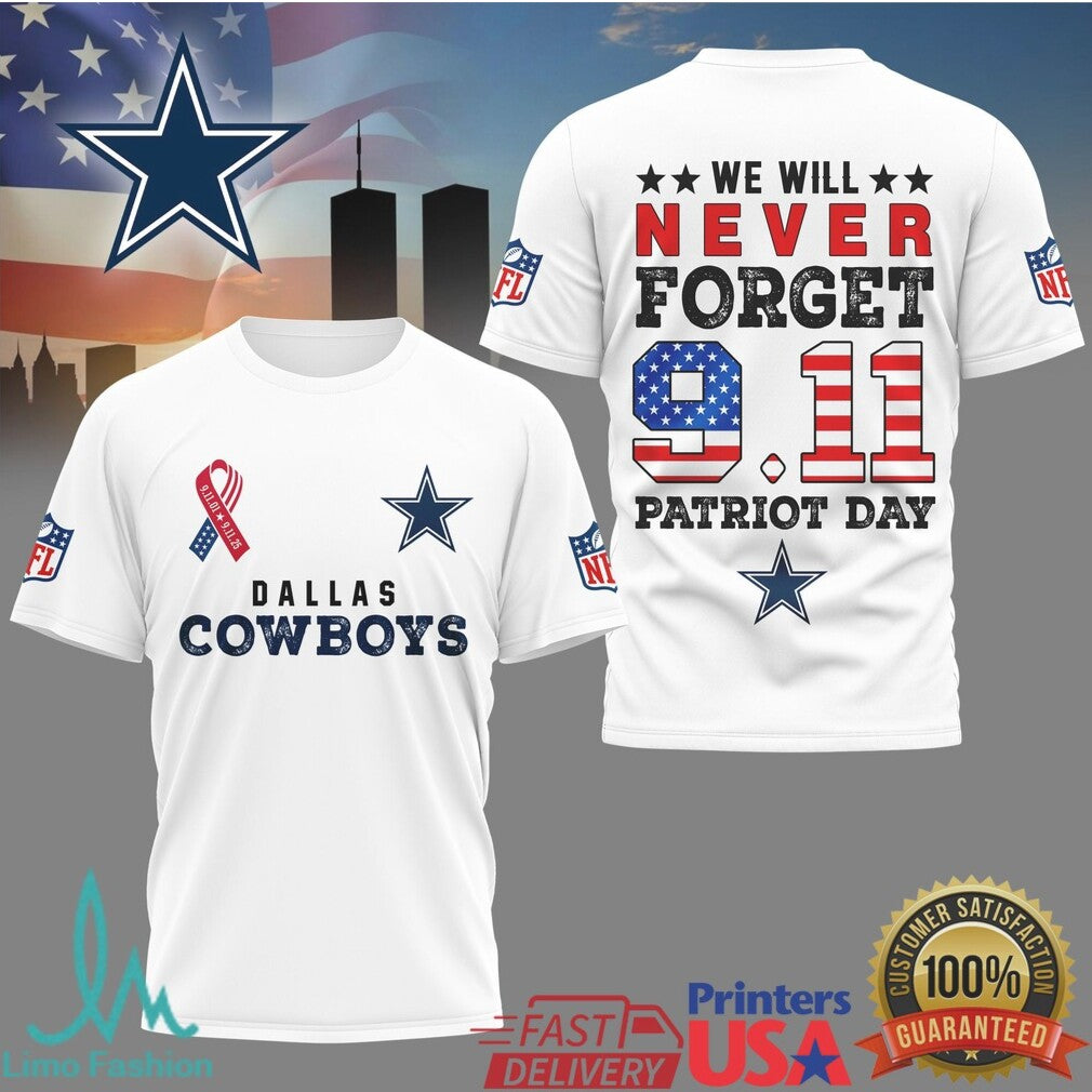Dallas Cowboys NFL 9.11 Patriot Day Memorial Fan T Shirt - Limotees LLC