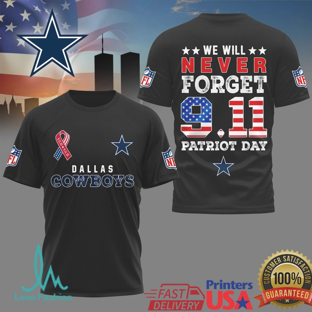 Dallas Cowboys NFL 9.11 Patriot Day Memorial Fan T Shirt - Limotees LLC