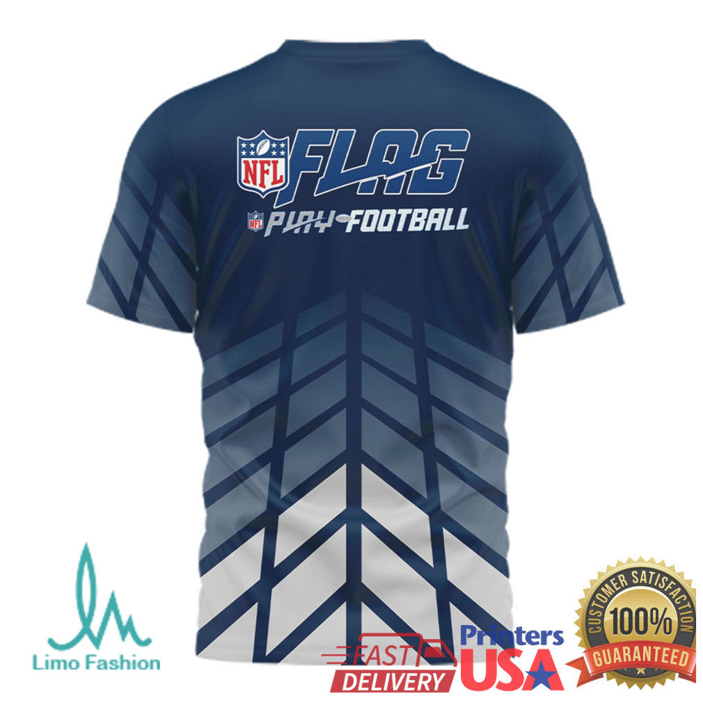 Dallas Cowboys NFL Flag Play Football Performance Jersey T Shirt - Limotees LLC