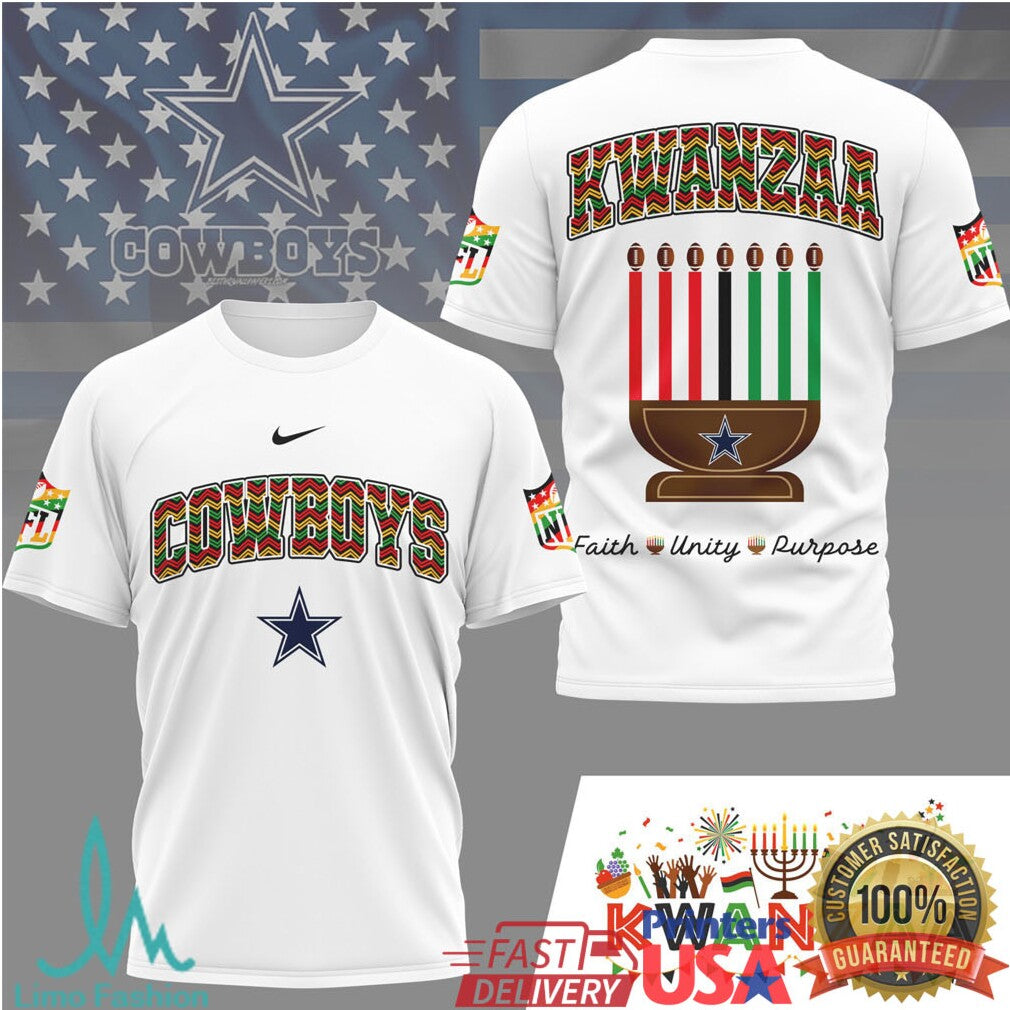 Dallas Cowboys Official NFL Kwanzaa Pride 3D Shirt - Limotees LLC