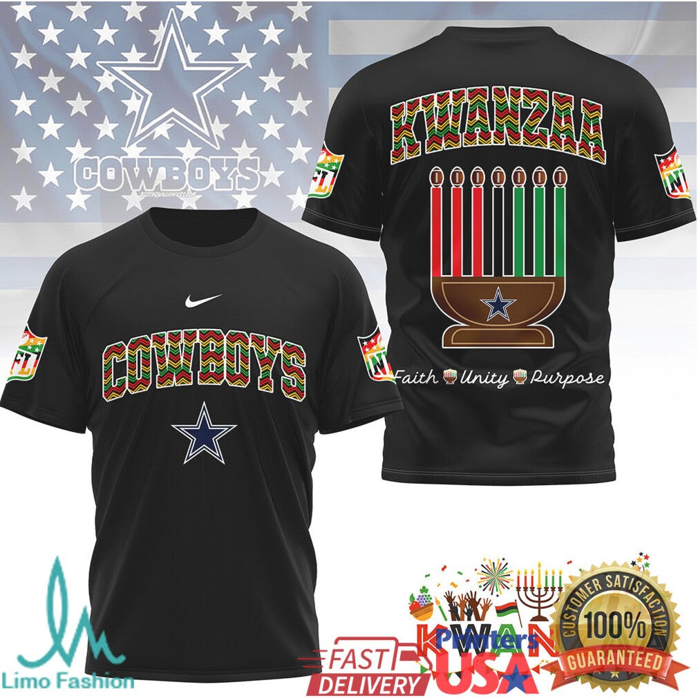 Dallas Cowboys Official NFL Kwanzaa Pride 3D Shirt - Limotees LLC