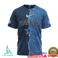Dallas Cowboys Personalized Denim Rip Effect NFL T Shirt Custom Name & Number Team Gear - Limotees LLC