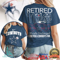 Dallas Cowboys Retired Nurse Officially Discharged Forever Fan Retro Women's 2026 T Shirt - Limotees LLC