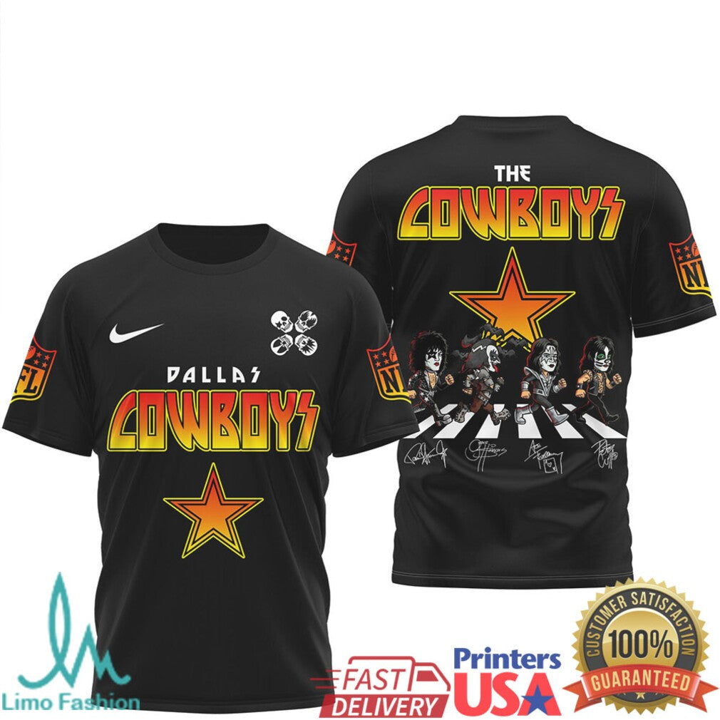 Dallas Cowboys Retro Rock Mashup T Shirt Custom NFL Fan Apparel - Limotees LLC