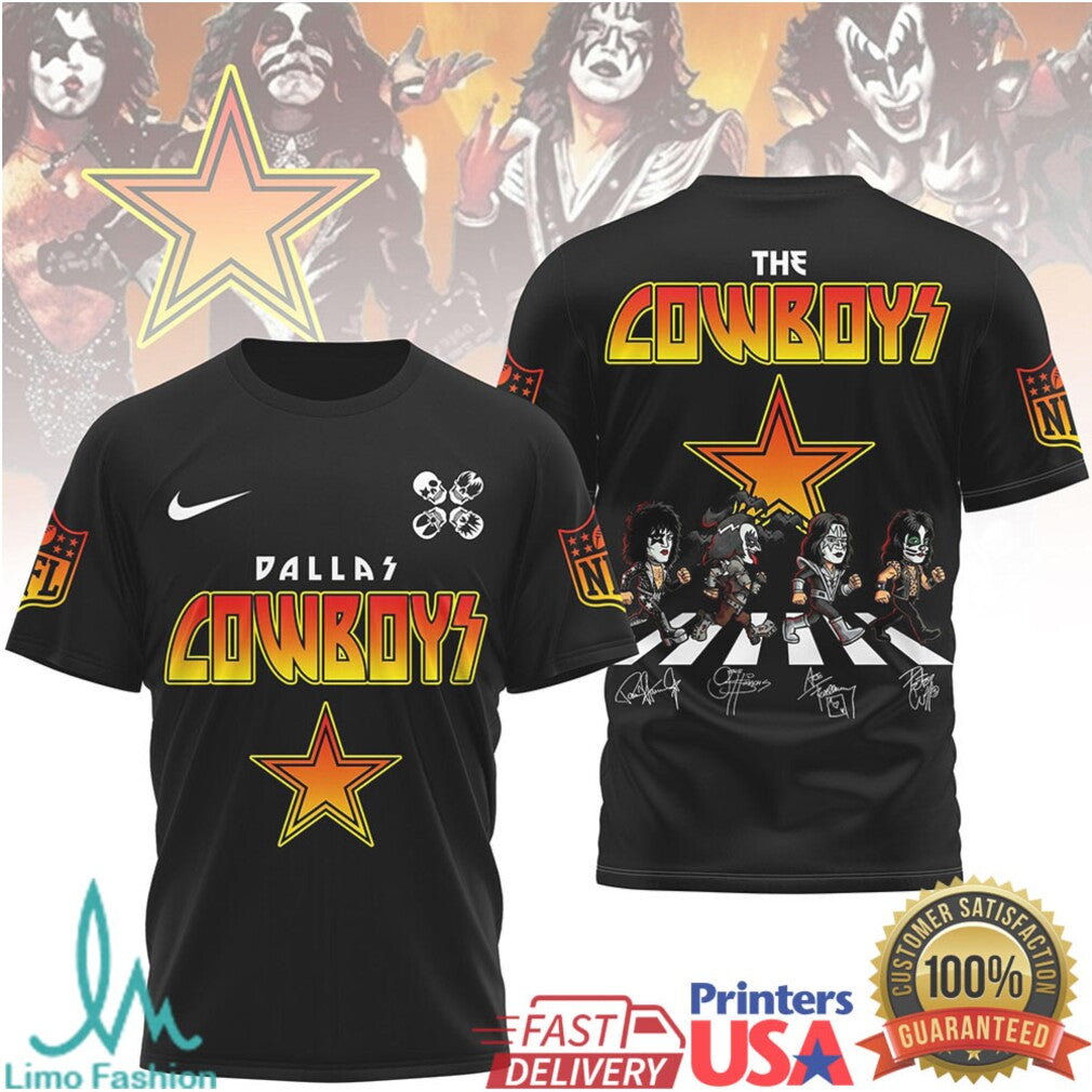 Dallas Cowboys Retro Rock Mashup T Shirt Custom NFL Fan Apparel - Limotees LLC