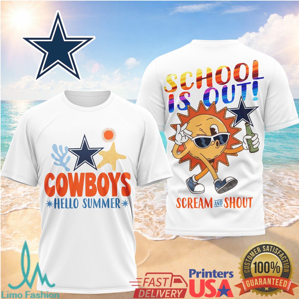 Dallas Cowboys School Is Out Summer Vacation T Shirt Scream and Shout Beach T Shirt - Limotees LLC