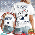 Dallas Cowboys Snoopy Nursing T Shirt Sixty & Still Nursing Football Fan Apparel - Limotees LLC