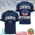 Dallas Cowboys Strong Save the Animals American Flag NFL T Shirt - Limotees LLC