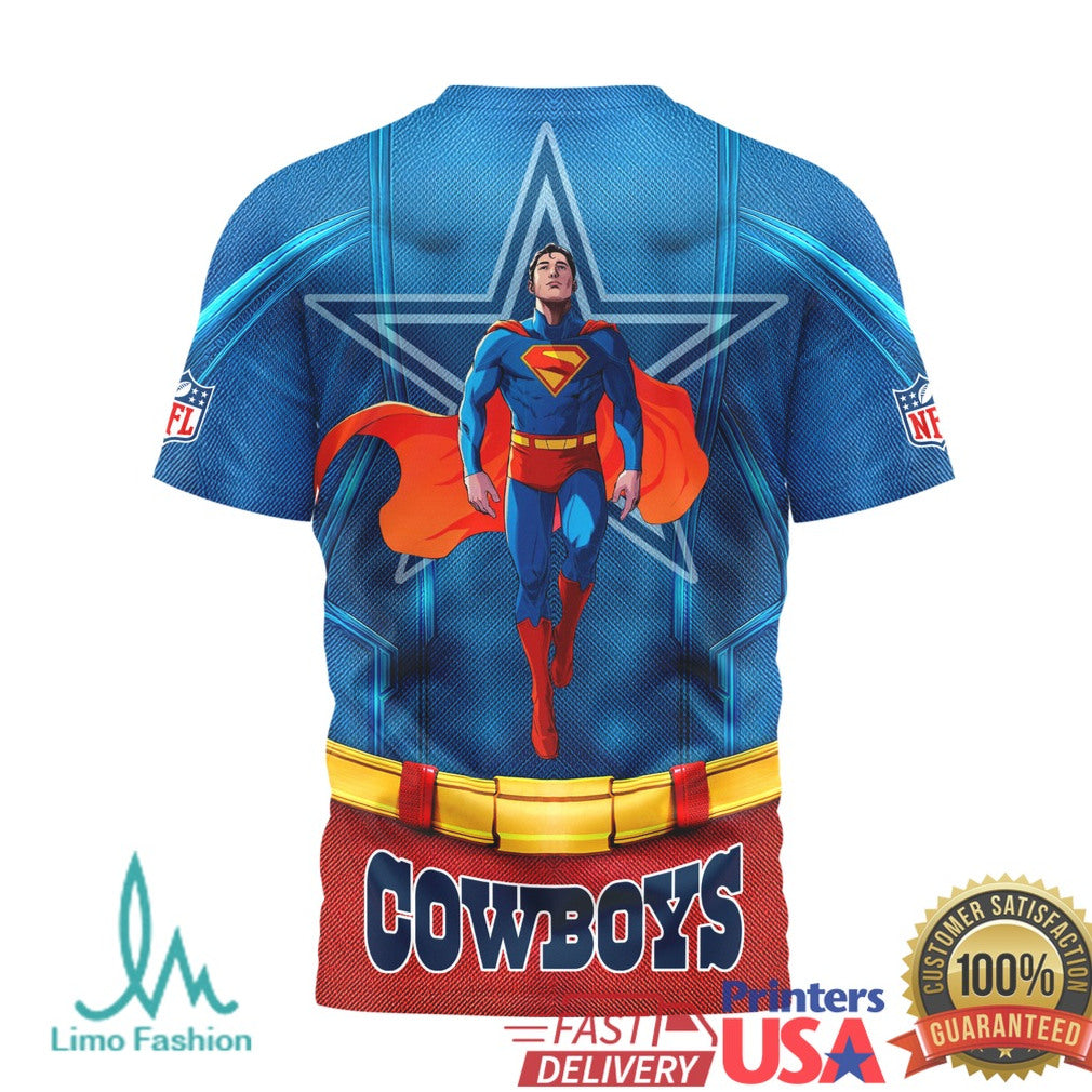Dallas Cowboys Superman Man of ST Shirtl Collection T Shirt NFL Game Day Wear