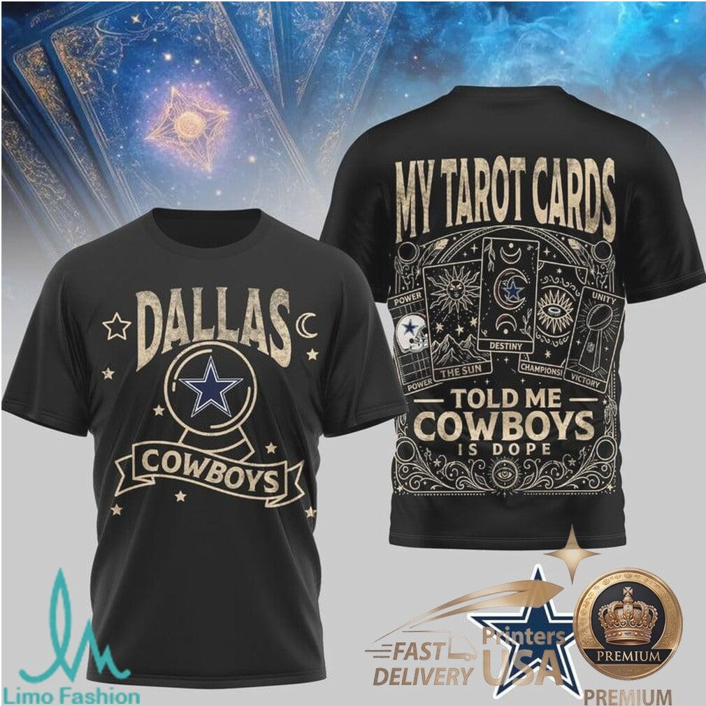 Dallas Cowboys Tarot Card Design Vintage Football T Shirt - Limotees LLC