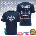 Dallas Cowboys Teacher Appreciation Night Apple Heartbeat Tshirt - Limotees LLC