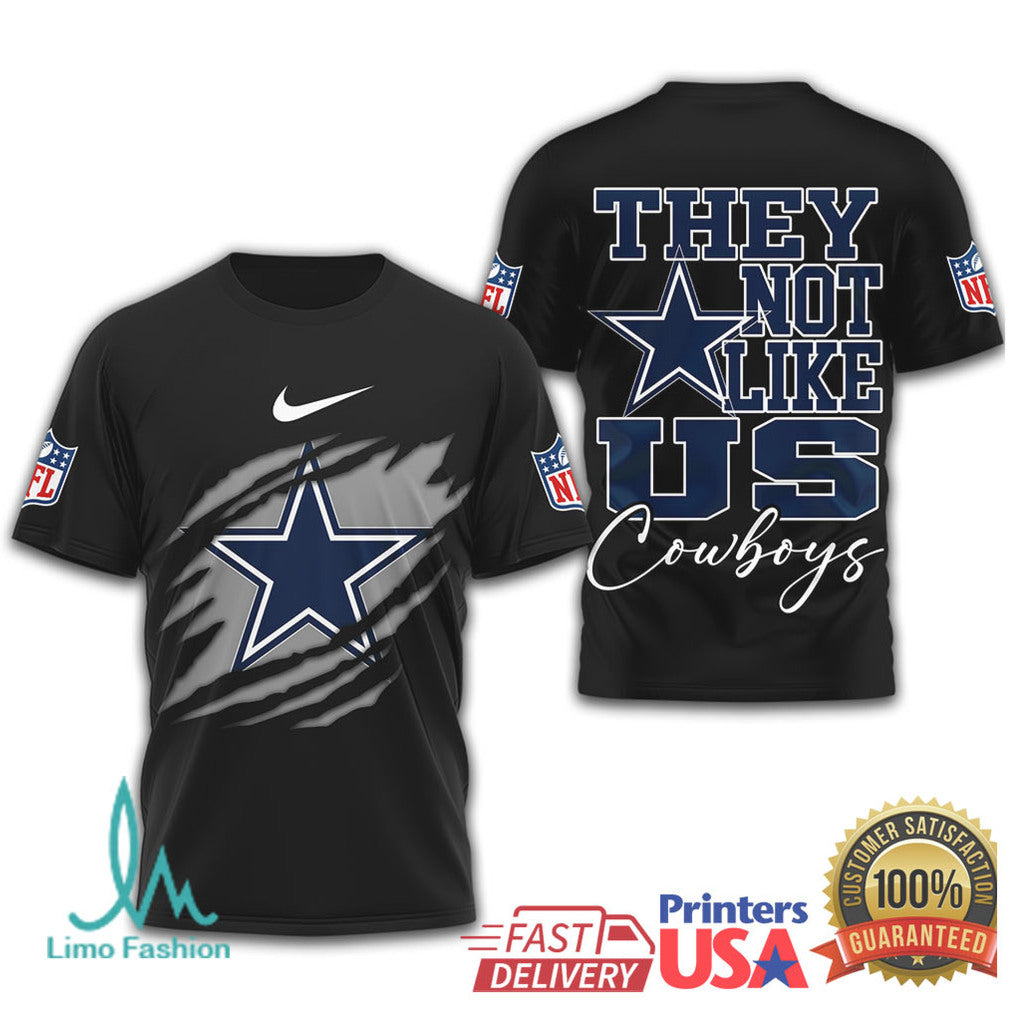 Dallas Cowboys “They Not Like Us” Lone Star Slash Graphic T Shirt - Limotees LLC
