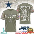 Dallas Cowboys U.S. Veteran Salute To Service Military Camo Performance T Shirt - Limotees LLC
