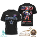 Dallas Cowboys USA 250th Anniversary Eagle Patriotic T Shirt - Limotees LLC