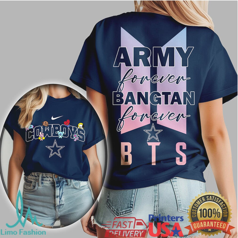 Dallas Cowboys x BTS Army Forever Bangtan Forever Fan T Shirt - Limotees LLC