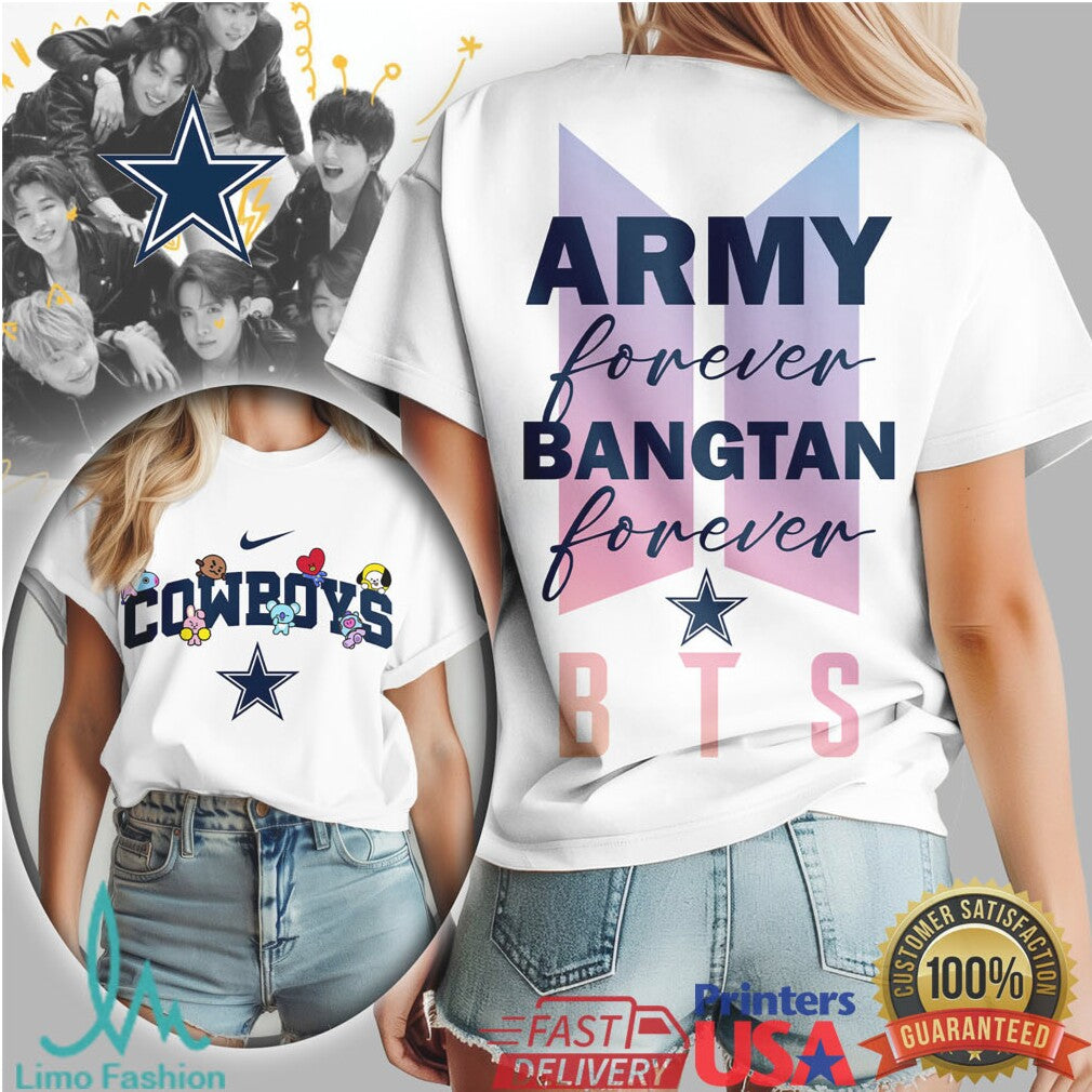 Dallas Cowboys x BTS Army Forever Bangtan Forever Fan T Shirt - Limotees LLC