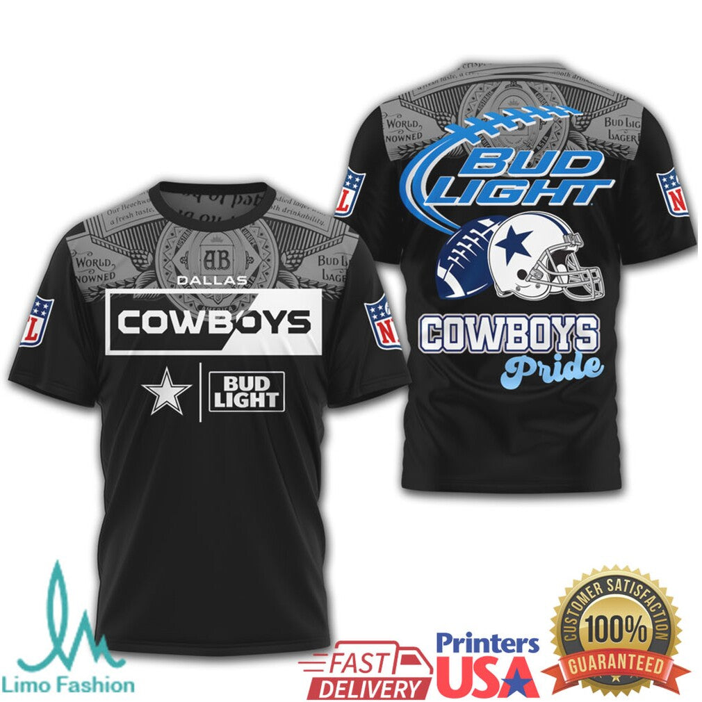 Dallas Cowboys x Bud Light “Cowboys Pride” NFL Fan Collaboration Shirt - Limotees LLC