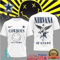 Dallas Cowboys x Nirvana In Utero Mashup T Shirt Grunge Rock Style - Limotees LLC