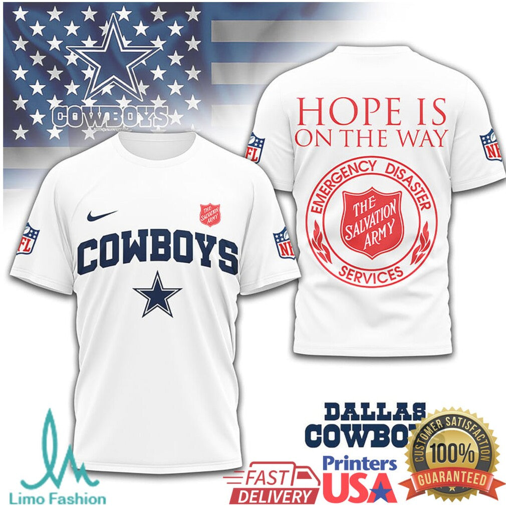 Dallas Cowboys x Salvation Army Emergency Disaster Services Shield T Shirt - Limotees LLC
