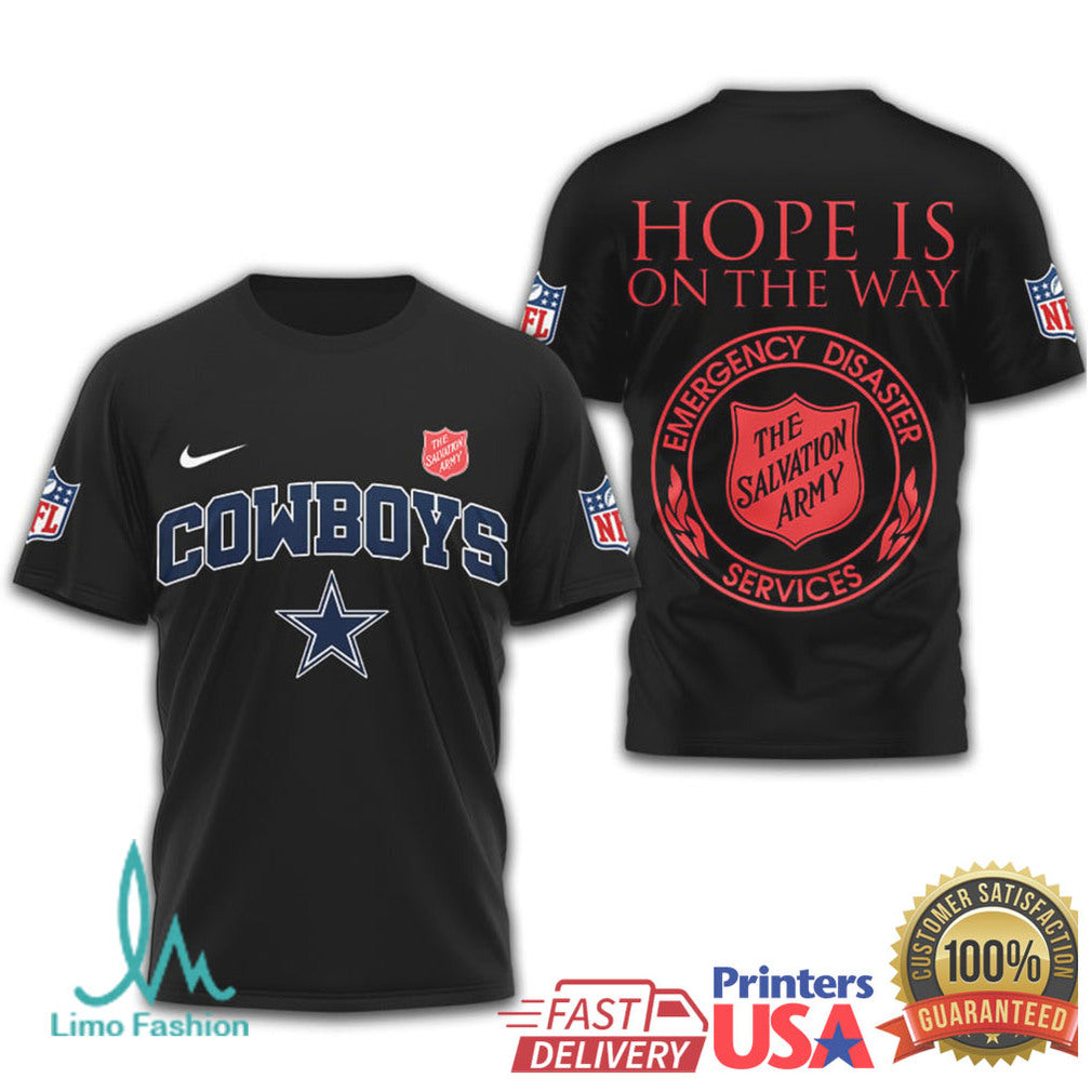 Dallas Cowboys x Salvation Army Emergency Disaster Services Shield T Shirt - Limotees LLC