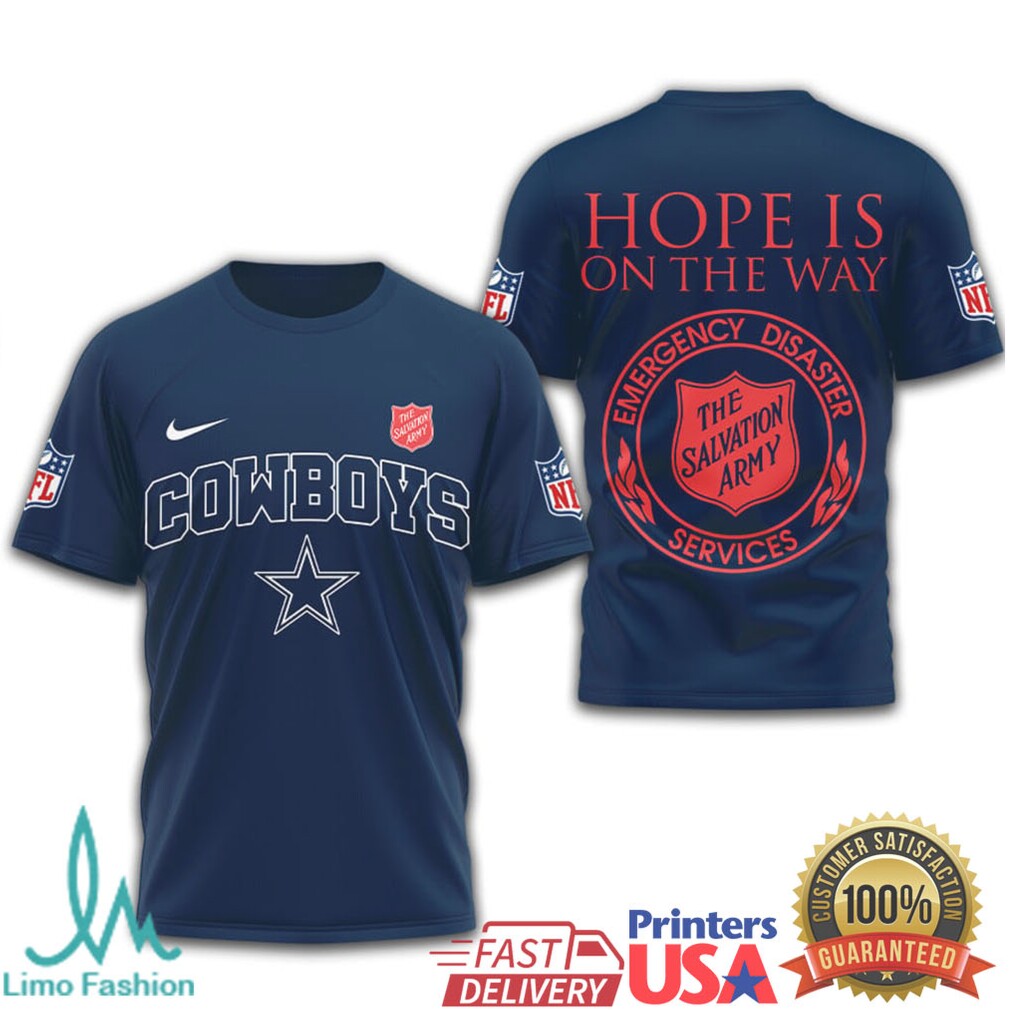 Dallas Cowboys x Salvation Army Emergency Disaster Services Shield T Shirt - Limotees LLC