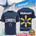 Dallas Cowboys x Walmart Collaboration Star Logo Performance T Shirt - Limotees LLC